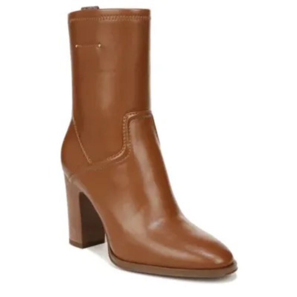 Franco Sarto Informa Women’s Cognac Brown Ankle Boots Block Heel Size 9.5 M NEW - Picture 10 of 10